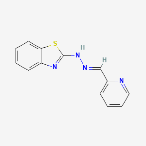 molecular formula C13H10N4S B5771214 2-pyridinecarbaldehyde 1,3-benzothiazol-2-ylhydrazone 