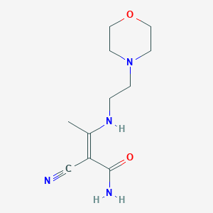 2-cyano-3-{[2-(4-morpholinyl)ethyl]amino}-2-butenamide
