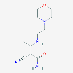 molecular formula C11H18N4O2 B5771233 2-cyano-3-{[2-(4-morpholinyl)ethyl]amino}-2-butenamide 