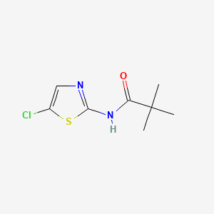 molecular formula C8H11ClN2OS B577125 N-(5-Chloro-1,3-thiazol-2-yl)-2,2-dimethylpropanamide CAS No. 13915-75-8