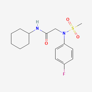 N~1~-cyclohexyl-N~2~-(4-fluorophenyl)-N~2~-(methylsulfonyl)glycinamide