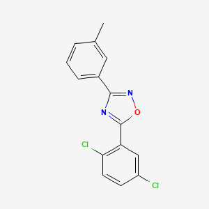 molecular formula C15H10Cl2N2O B5771276 5-(2,5-dichlorophenyl)-3-(3-methylphenyl)-1,2,4-oxadiazole 