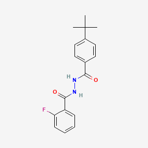 molecular formula C18H19FN2O2 B5771308 N'-(4-tert-butylbenzoyl)-2-fluorobenzohydrazide 
