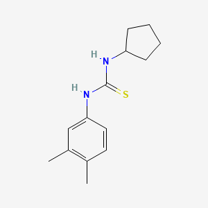 molecular formula C14H20N2S B5771333 N-cyclopentyl-N'-(3,4-dimethylphenyl)thiourea 