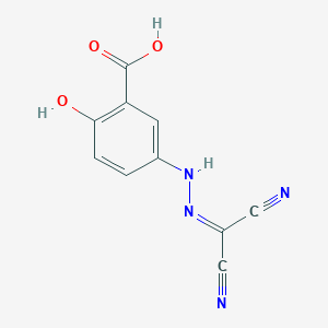 molecular formula C10H6N4O3 B5771347 5-[2-(dicyanomethylene)hydrazino]-2-hydroxybenzoic acid 