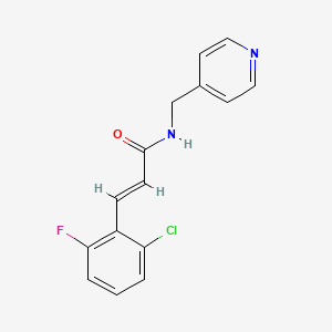 molecular formula C15H12ClFN2O B5771365 3-(2-chloro-6-fluorophenyl)-N-(4-pyridinylmethyl)acrylamide 