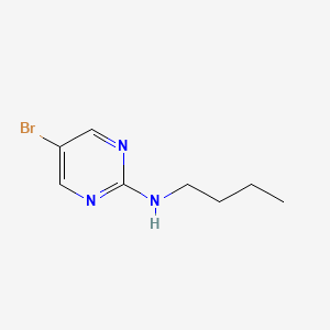 molecular formula C8H12BrN3 B577137 5-溴-N-丁基嘧啶-2-胺 CAS No. 14001-71-9
