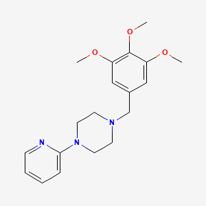 molecular formula C19H25N3O3 B5771379 1-(2-pyridinyl)-4-(3,4,5-trimethoxybenzyl)piperazine 