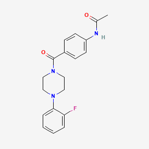 molecular formula C19H20FN3O2 B5771385 N-(4-{[4-(2-fluorophenyl)-1-piperazinyl]carbonyl}phenyl)acetamide 