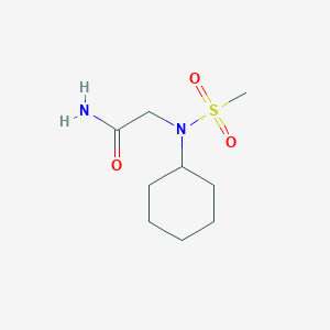 molecular formula C9H18N2O3S B5771388 N~2~-cyclohexyl-N~2~-(methylsulfonyl)glycinamide 
