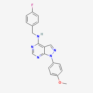 molecular formula C19H16FN5O B5771405 N-(4-fluorobenzyl)-1-(4-methoxyphenyl)-1H-pyrazolo[3,4-d]pyrimidin-4-amine 