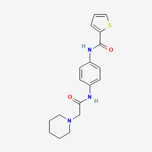 molecular formula C18H21N3O2S B5771419 N-(4-{[2-(1-piperidinyl)acetyl]amino}phenyl)-2-thiophenecarboxamide 