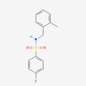 molecular formula C14H14FNO2S B5771437 4-fluoro-N-(2-methylbenzyl)benzenesulfonamide 