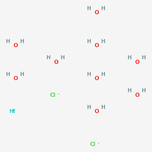 molecular formula HfOCl2·8H2O B577144 HAFNIUM DICHLORIDE OXIDE CAS No. 14456-34-9