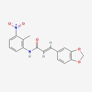 molecular formula C17H14N2O5 B5771443 3-(1,3-benzodioxol-5-yl)-N-(2-methyl-3-nitrophenyl)acrylamide 