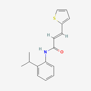 molecular formula C16H17NOS B5771446 N-(2-isopropylphenyl)-3-(2-thienyl)acrylamide 