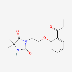 5,5-dimethyl-3-[2-(2-propionylphenoxy)ethyl]-2,4-imidazolidinedione