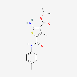 molecular formula C17H20N2O3S B5771455 isopropyl 2-amino-4-methyl-5-{[(4-methylphenyl)amino]carbonyl}-3-thiophenecarboxylate 