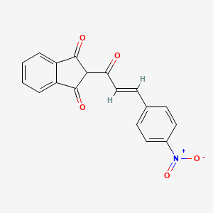 molecular formula C18H11NO5 B5771462 2-[3-(4-nitrophenyl)acryloyl]-1H-indene-1,3(2H)-dione 