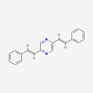 molecular formula C20H16N2 B577148 2,5-Distyrylpyrazine CAS No. 14990-02-4
