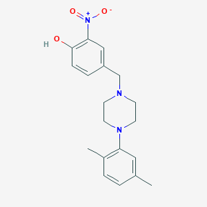 molecular formula C19H23N3O3 B5771492 4-{[4-(2,5-dimethylphenyl)-1-piperazinyl]methyl}-2-nitrophenol 