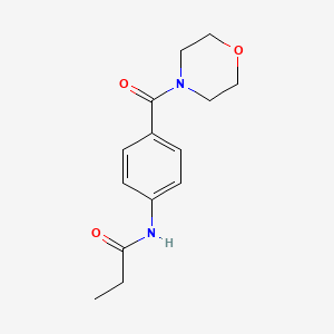 molecular formula C14H18N2O3 B5771503 N-[4-(4-morpholinylcarbonyl)phenyl]propanamide 