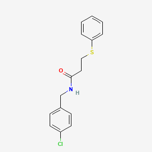 molecular formula C16H16ClNOS B5771513 N-(4-chlorobenzyl)-3-(phenylthio)propanamide 