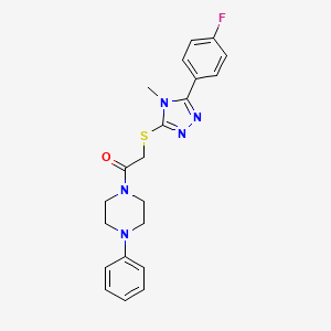 1-({[5-(4-fluorophenyl)-4-methyl-4H-1,2,4-triazol-3-yl]thio}acetyl)-4-phenylpiperazine