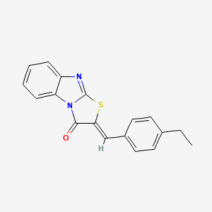 molecular formula C18H14N2OS B5771525 2-(4-ethylbenzylidene)[1,3]thiazolo[3,2-a]benzimidazol-3(2H)-one 
