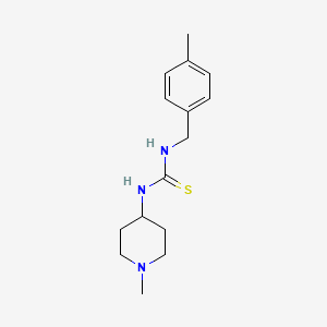 molecular formula C15H23N3S B5771532 N-(4-methylbenzyl)-N'-(1-methyl-4-piperidinyl)thiourea 