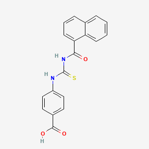 molecular formula C19H14N2O3S B5771534 4-{[(1-naphthoylamino)carbonothioyl]amino}benzoic acid 