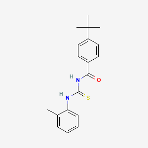 molecular formula C19H22N2OS B5771552 4-tert-butyl-N-{[(2-methylphenyl)amino]carbonothioyl}benzamide 