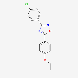 molecular formula C16H13ClN2O2 B5771571 3-(4-chlorophenyl)-5-(4-ethoxyphenyl)-1,2,4-oxadiazole 