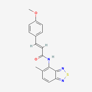 molecular formula C17H15N3O2S B5771587 3-(4-methoxyphenyl)-N-(5-methyl-2,1,3-benzothiadiazol-4-yl)acrylamide 