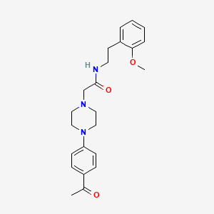 2-[4-(4-acetylphenyl)-1-piperazinyl]-N-[2-(2-methoxyphenyl)ethyl]acetamide