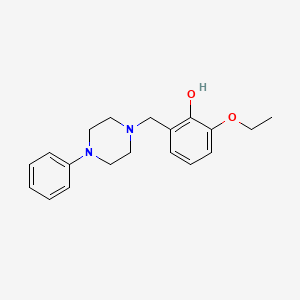 molecular formula C19H24N2O2 B5771596 2-ethoxy-6-[(4-phenyl-1-piperazinyl)methyl]phenol 