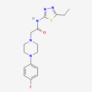 molecular formula C16H20FN5OS B5771608 N-(5-ethyl-1,3,4-thiadiazol-2-yl)-2-[4-(4-fluorophenyl)-1-piperazinyl]acetamide 