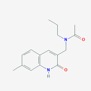 N-[(2-hydroxy-7-methyl-3-quinolinyl)methyl]-N-propylacetamide
