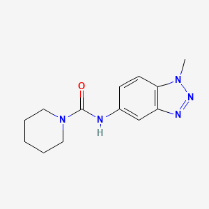 molecular formula C13H17N5O B5771616 N-(1-methyl-1H-1,2,3-benzotriazol-5-yl)-1-piperidinecarboxamide 