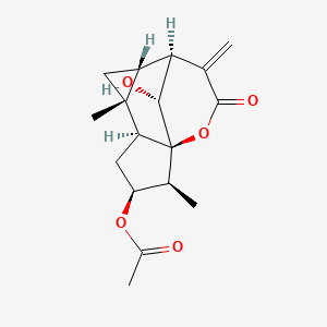 [(1R,2S,3S,5S,6R,8R,9S,13R)-13-hydroxy-2,6-dimethyl-10-methylidene-11-oxo-12-oxatetracyclo[7.3.1.01,5.06,8]tridecan-3-yl] acetate