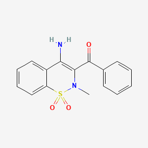 molecular formula C16H14N2O3S B5771625 (4-amino-2-methyl-1,1-dioxido-2H-1,2-benzothiazin-3-yl)(phenyl)methanone 