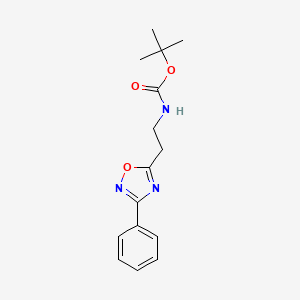 molecular formula C15H19N3O3 B5771642 tert-butyl [2-(3-phenyl-1,2,4-oxadiazol-5-yl)ethyl]carbamate 