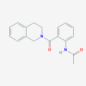 molecular formula C18H18N2O2 B5771656 N-[2-(3,4-dihydro-2(1H)-isoquinolinylcarbonyl)phenyl]acetamide 
