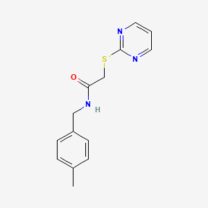 molecular formula C14H15N3OS B5771667 N-(4-methylbenzyl)-2-(2-pyrimidinylthio)acetamide 