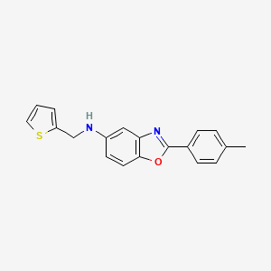 molecular formula C19H16N2OS B5771671 2-(4-methylphenyl)-N-(2-thienylmethyl)-1,3-benzoxazol-5-amine 
