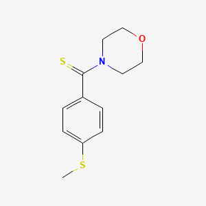 molecular formula C12H15NOS2 B5771682 4-{[4-(methylthio)phenyl]carbonothioyl}morpholine 