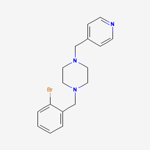 molecular formula C17H20BrN3 B5771708 1-(2-bromobenzyl)-4-(4-pyridinylmethyl)piperazine 