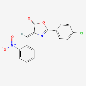 molecular formula C16H9ClN2O4 B5771710 2-(4-chlorophenyl)-4-(2-nitrobenzylidene)-1,3-oxazol-5(4H)-one 
