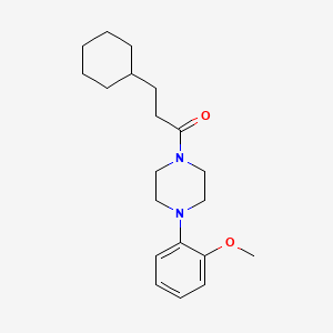molecular formula C20H30N2O2 B5771713 1-(3-cyclohexylpropanoyl)-4-(2-methoxyphenyl)piperazine 