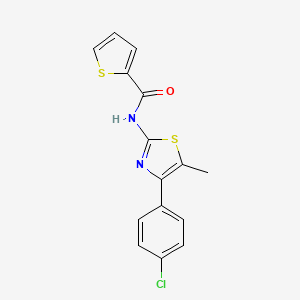 molecular formula C15H11ClN2OS2 B5771714 N-[4-(4-chlorophenyl)-5-methyl-1,3-thiazol-2-yl]-2-thiophenecarboxamide 